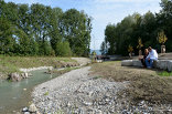 Landschaftsgestaltung Wasserkraftwerk Sohlstufe Lehen