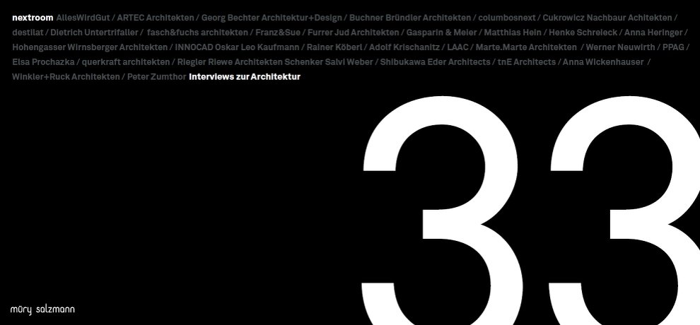 33 Interviews zur Architektur © Zeughaus
