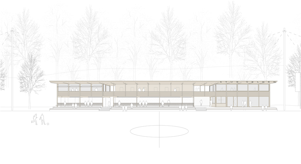 ATUS Velden Vereinssportgebäude, Schaubild: Hohengasser Wirnsberger Architekten ztgmbh