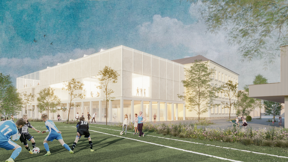 Sportmittelschule Graz, Schaubild: TRITTHART + HERBST Architekten ZT-GmbH