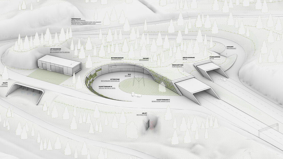 A10 Tauern Autobahn, Generalerneuerung Tauerntunnel, Foto: parc architekten