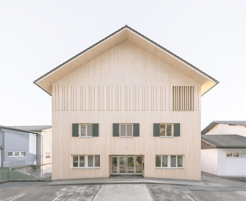 Gemeindehaus Langen bei Bregenz, Foto: Dominic Kummer