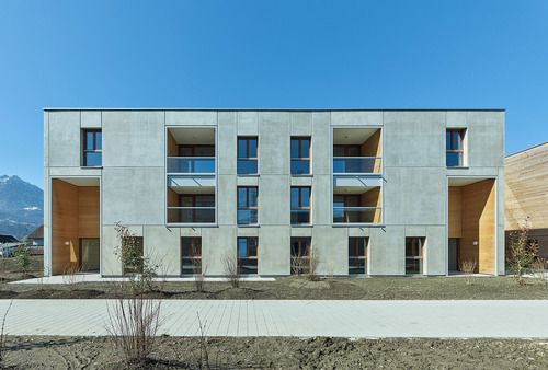 Passivhauswohnanlage d'Sidlig, Foto: Bruno Klomfar