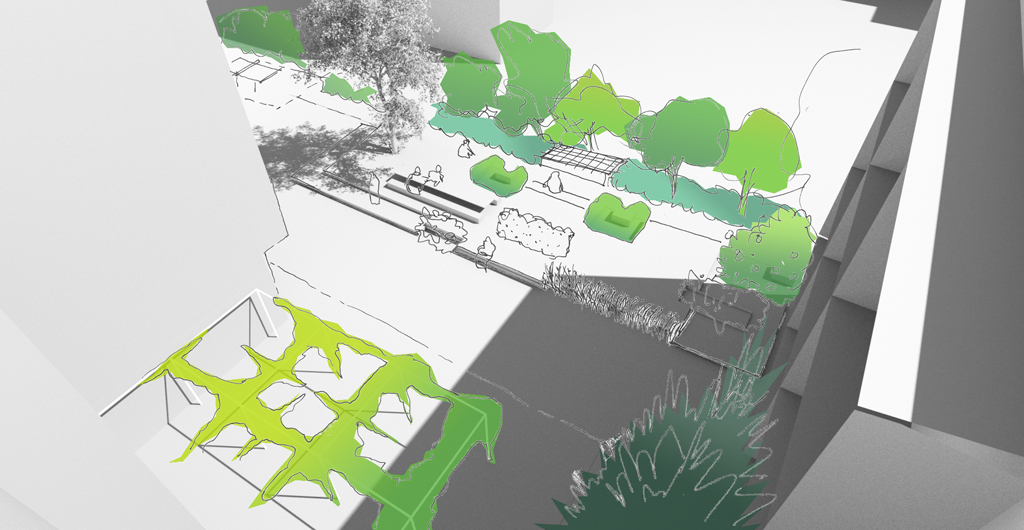 Ein Schaubild von 3:0 Landschaftsarchitektur