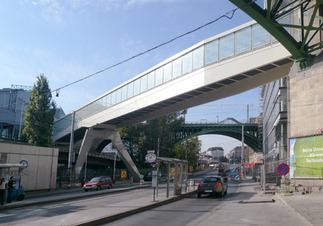 Skywalk Fußgänger- und Radfahrerbrücke, Foto: Bulant & Wailzer Architekturstudio