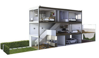 Stadthäuser in Amsterdam-Osdorp, Schaubild: Atelier Kempe Thill