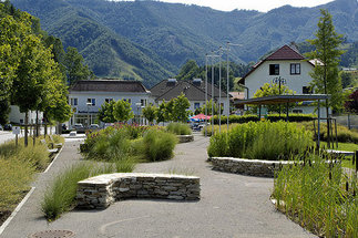 Neugestaltung Ortszentrum Reichraming, Foto: Henning Koepke