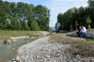 Landschaftsgestaltung Wasserkraftwerk Sohlstufe Lehen, Foto: freiland Umweltconsulting ZT GmbH