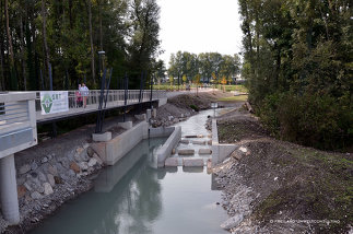 Landschaftsgestaltung Wasserkraftwerk Sohlstufe Lehen, Foto: freiland Umweltconsulting ZT GmbH