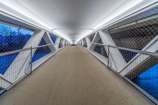 Grenobler Brücke – Straßenbahn-, Rad- und Fußwegbrücke, Foto: Johannes Felsch