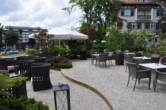 The Garden - Außenraum Cafe, Foto: Winkler Landschaftsarchitektur