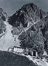 Bauen im Hochgebirge, Foto: historische Aufnahme