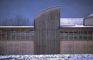 Abbundhalle Zimmerei Michael Kaufmann, Foto: Atelier Kaufmann