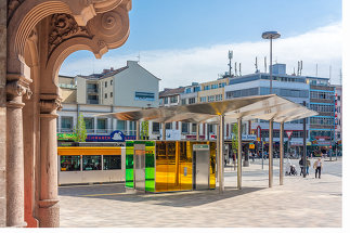 Premiumhaltestelle Münsterplatz, Foto: Marc Nehrbaß