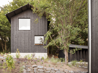 Ferienhäuser mit Saunahaus, Foto: Célia Uhalde Photographie