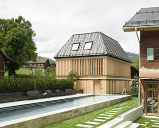 Hotel Hirschen – Neubau Badehaus, Sanierung Wälderhaus, Foto: Adolf Bereuter