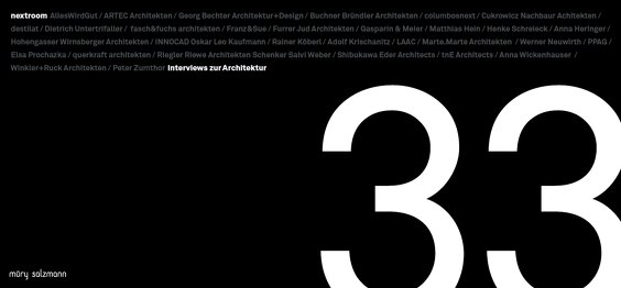 33 Interviews zur Architektur