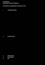Portraits, Architectural Parables, mit François Charbonnet (Hrsg.),  Patrick Heiz (Hrsg.). 