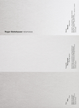 Roger Boltshauser – Response, Eine Auswahl der wichtigsten und neueste Bauten des Schweizer Architekten Roger Boltshauer präsentiert im Dreischritt Plan – Fotografie – Skizze., mit Galerie d'Architecture de Paris (Hrsg.). 